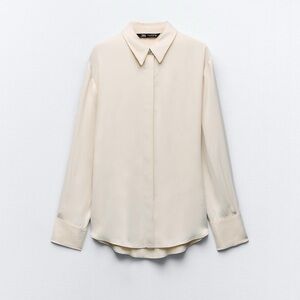 Cream Long Sleeve Blouse